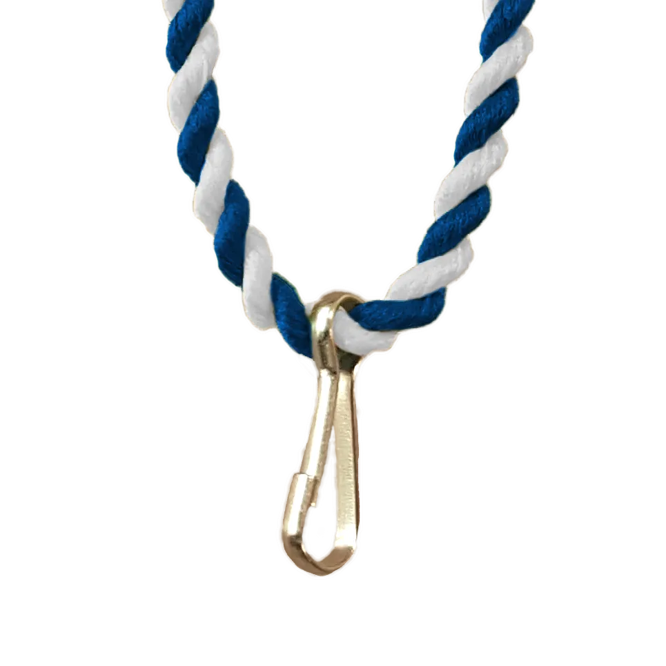 Koord blauw wit (per 100 stuks)