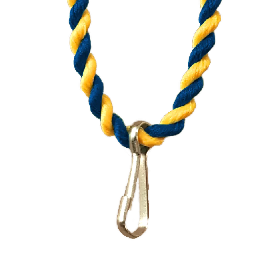 Koord blauw geel (per 100 stuks)