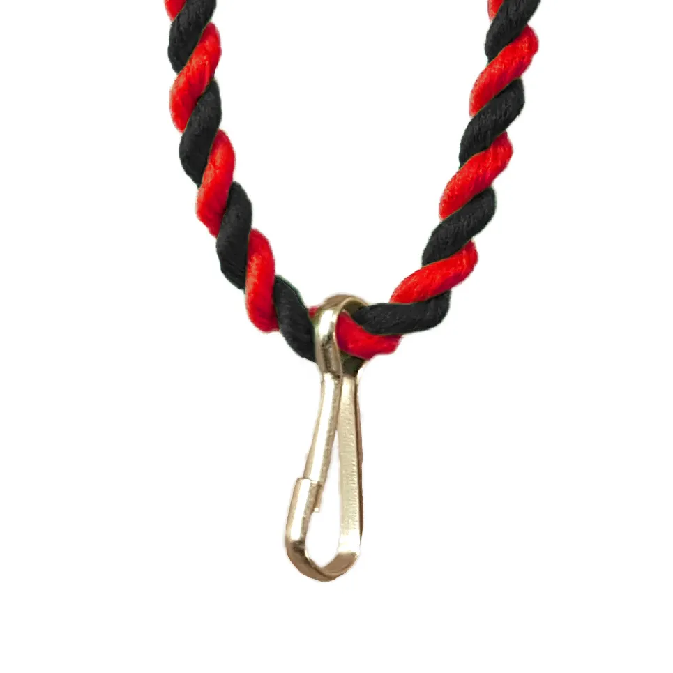 Koord zwart rood (per 100 stuks)