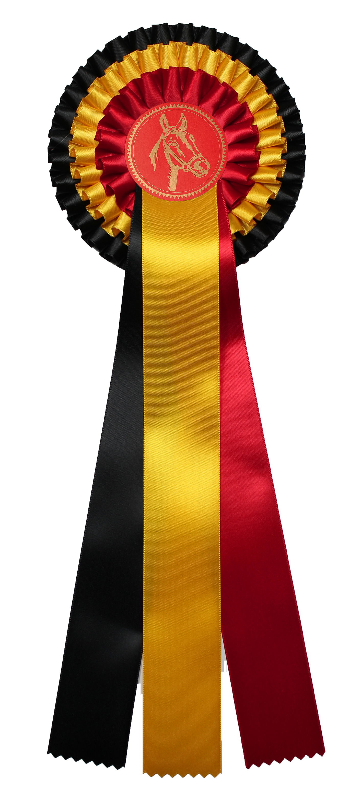 Rozet 3-rings (Zwart-geel-rood)