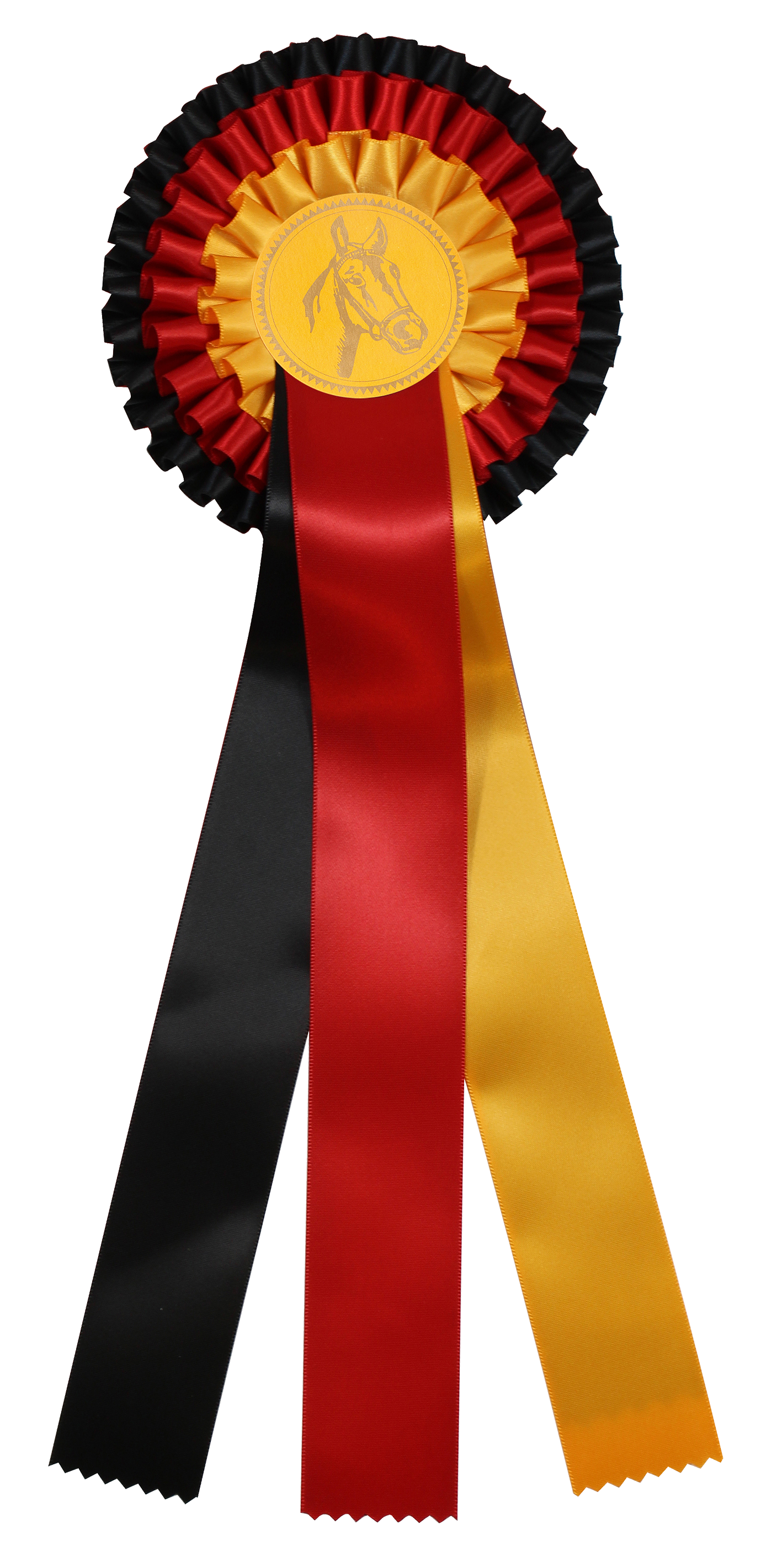 Rozet 3-rings (Zwart-rood-geel)