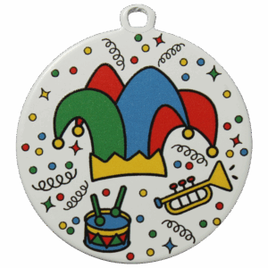 Carnaval medaille wit