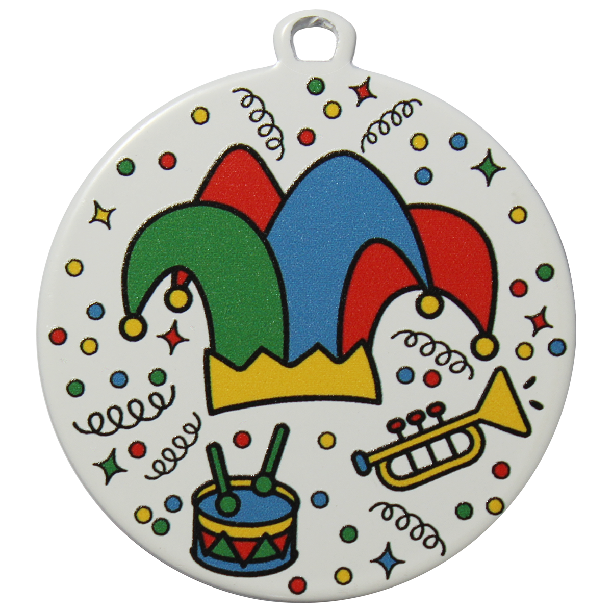 Carnaval medaille wit