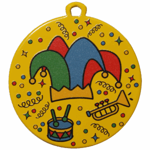 Carnaval medaille geel