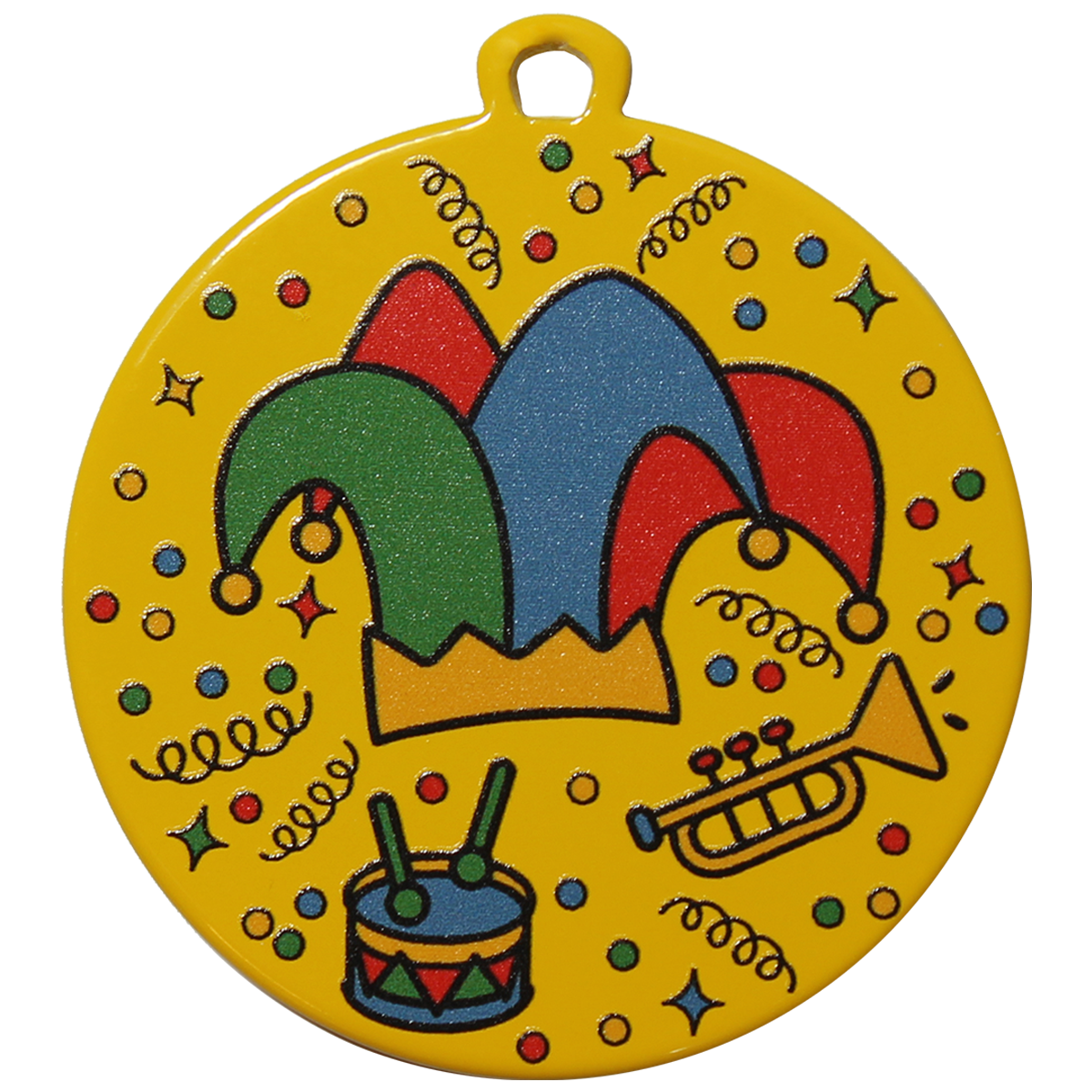 Carnaval medaille geel