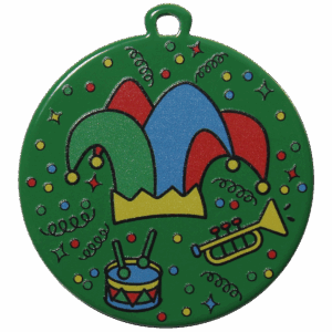 Carnaval medaille groen