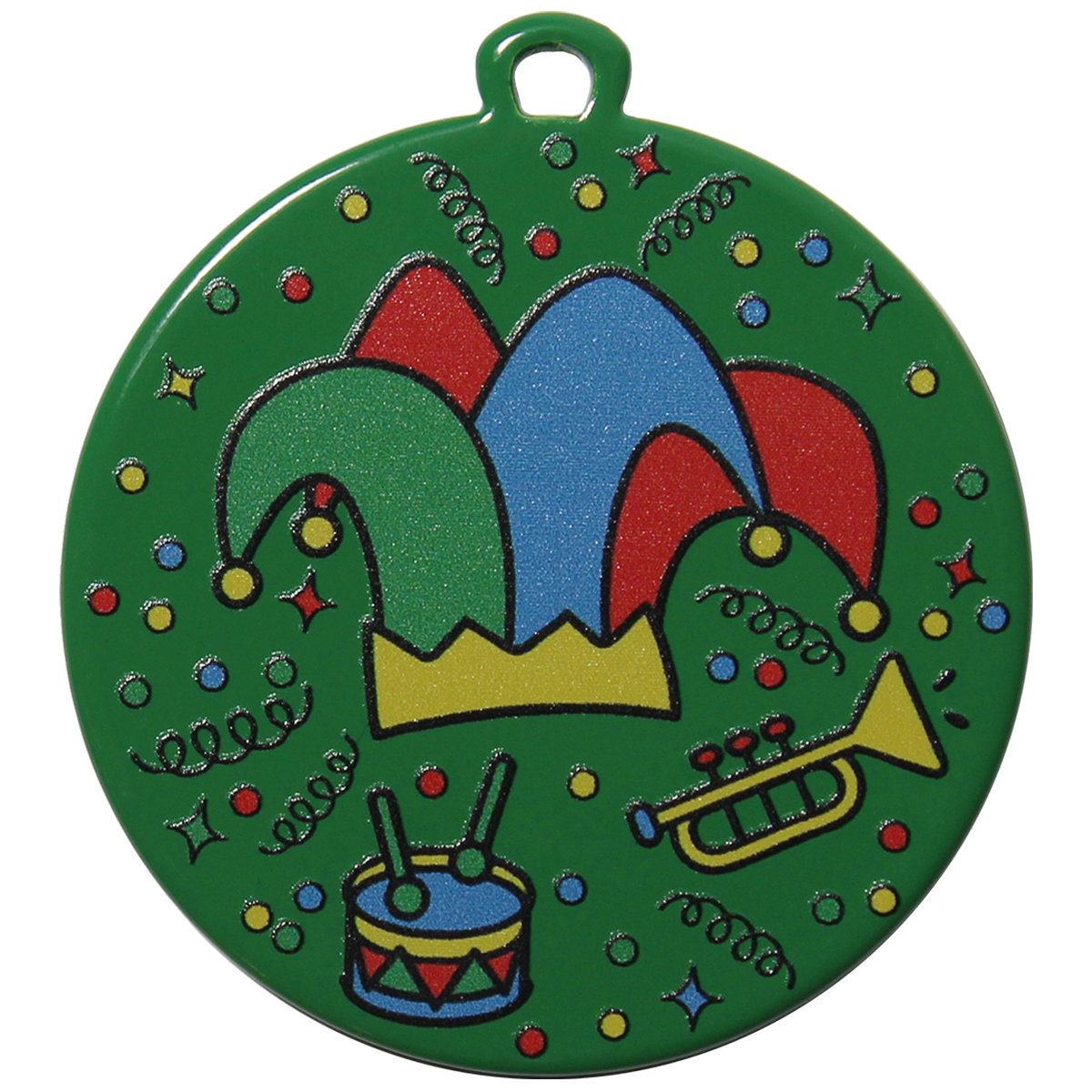 Carnaval medaille groen