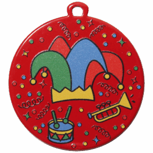 Carnaval medaille rood