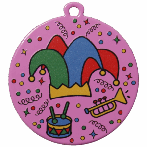 Carnaval medaille roze