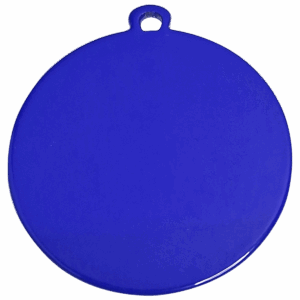 Medaille UV print blauw