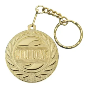 Sleutelhanger goud "Well done"